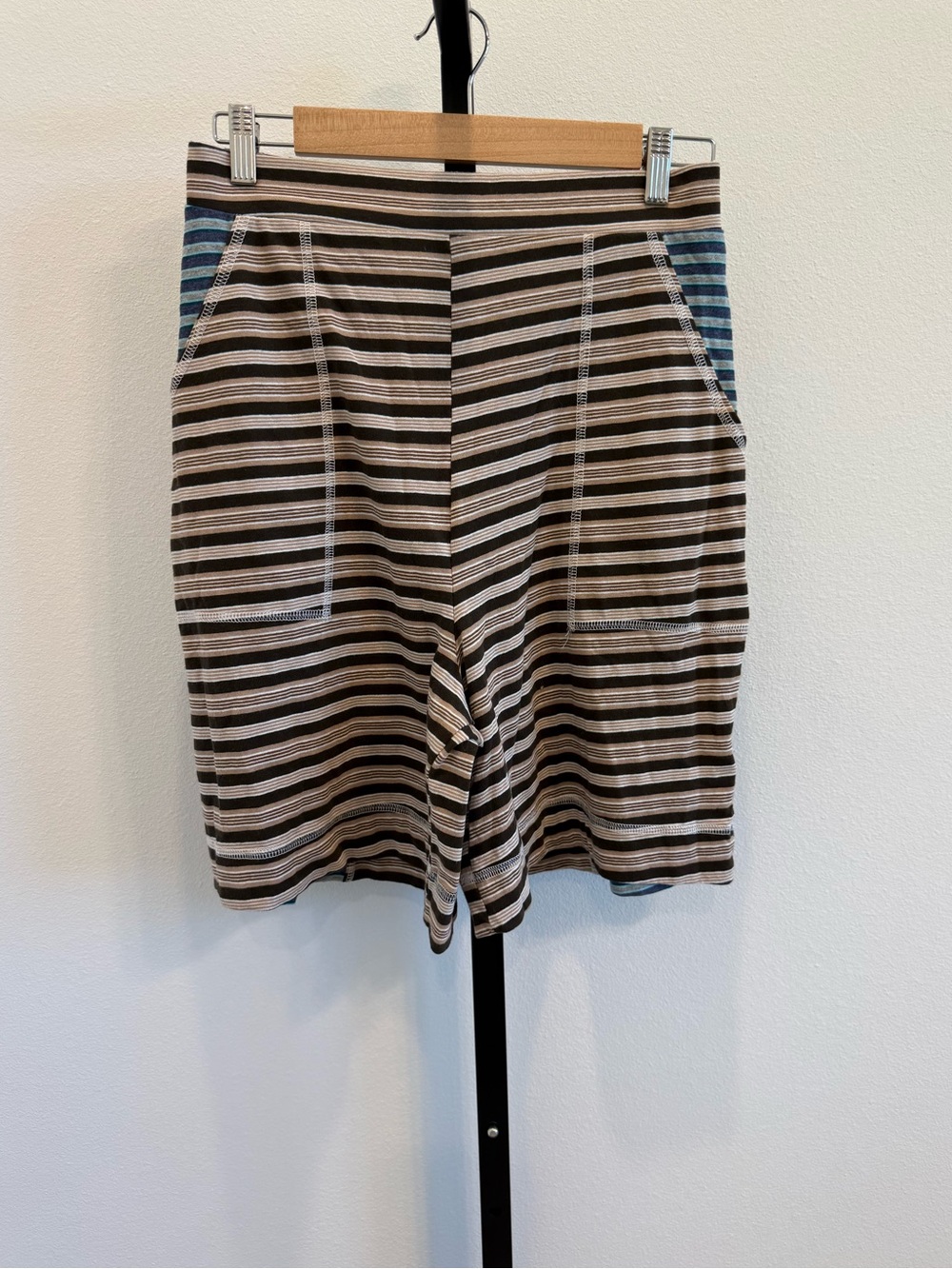 Free People Free-est Striped Knit Bermuda Shorts Small Boho Beach Coastal Summer